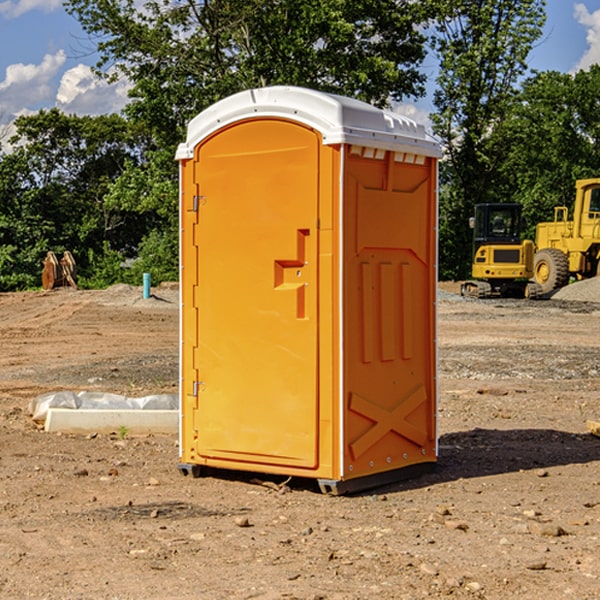 how often are the porta potties cleaned and serviced during a rental period in Claremont South Dakota